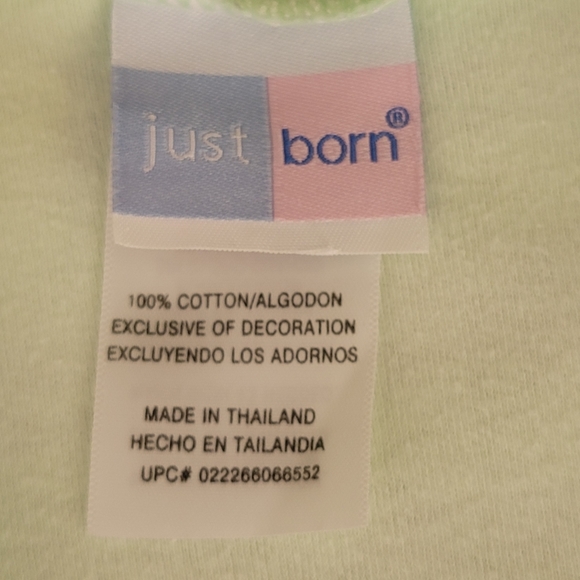 JUST BORN ♡ Green|Brown Giraffe Birdies MY DADDY LOVES ME Zip Footie Outfit 0-3M - Picture 15 of 15